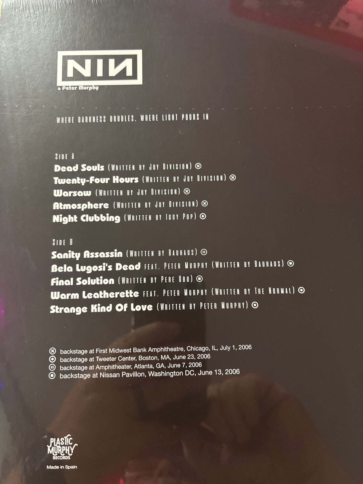 Nine Inch Nails & Peter Murphy - Where Darkness Doubles. Where Light Pours In