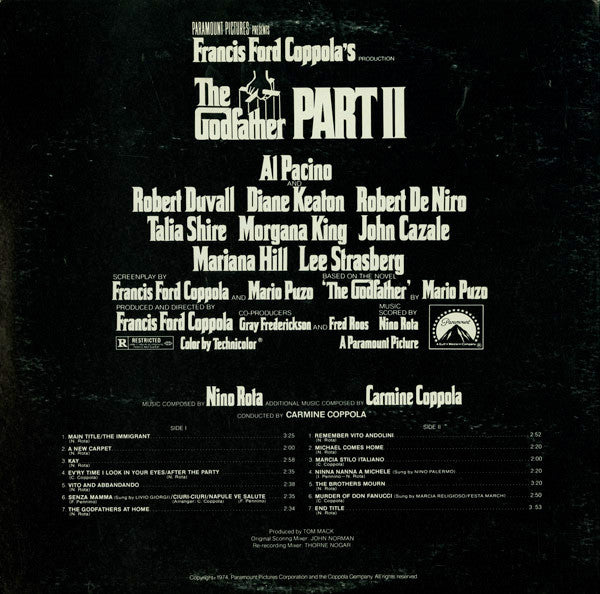 The Godfather Part II - Motion Picture Soundtrack (Promo)