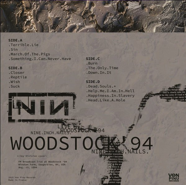 Nine Inch Nails - Woodstock ‘94 - Vyle Vinyl