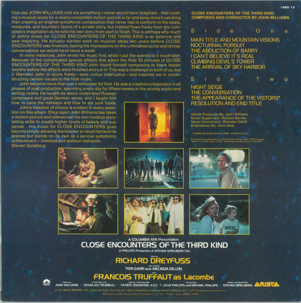 Close Encounters Of The Third Kind -  Motion Picture Soundtrack (Japanese Press)