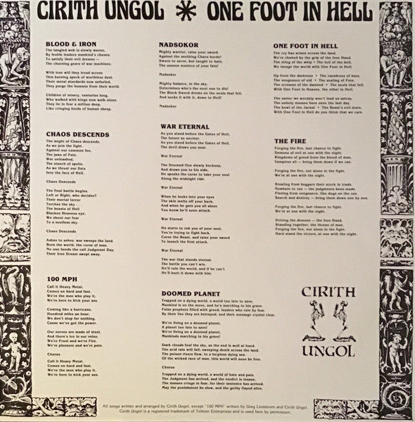 Cirith Ungol - One Foot In Hell