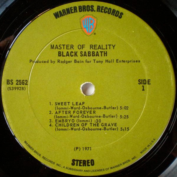 Master Of Reality Discogs image 3