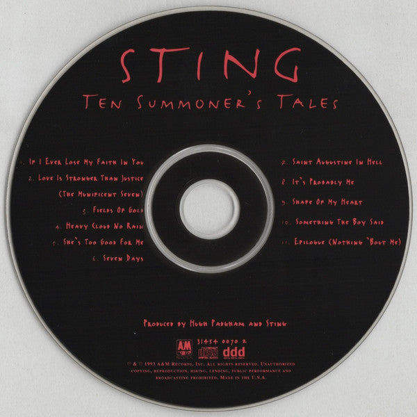 Ten Summoner's Tales Discogs image 3