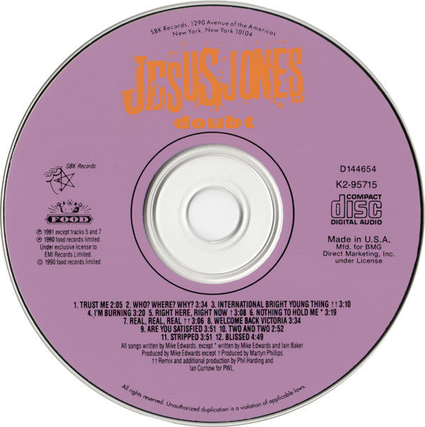 Doubt Discogs image 2