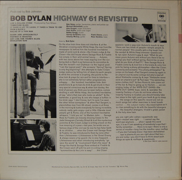 Highway 61 Revisited Discogs image 2
