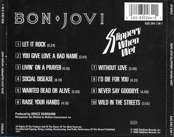 Slippery When Wet Discogs image 2