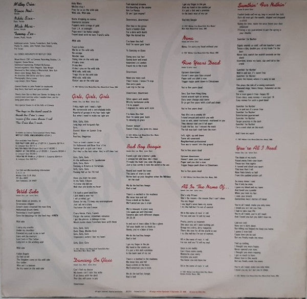 Girls, Girls, Girls Discogs image 7