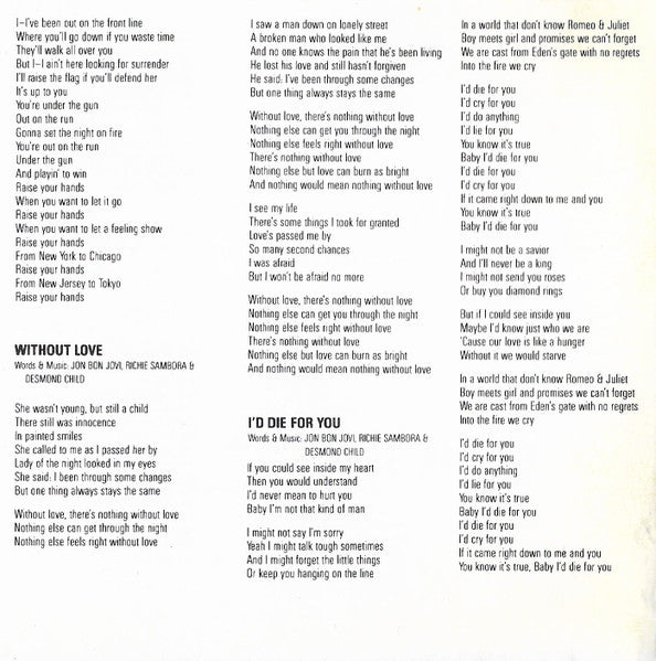 Slippery When Wet Discogs image 7