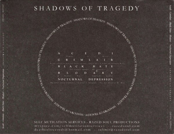 Acedi / Black Hate / Blodarv / Grimlair / Nocturnal Depression - Shadows Of Tragedy (CD) - Vyle Vinyl