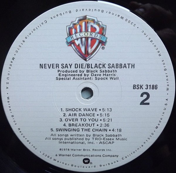 Black Sabbath - Never Say Die! (LP) - Vyle Vinyl