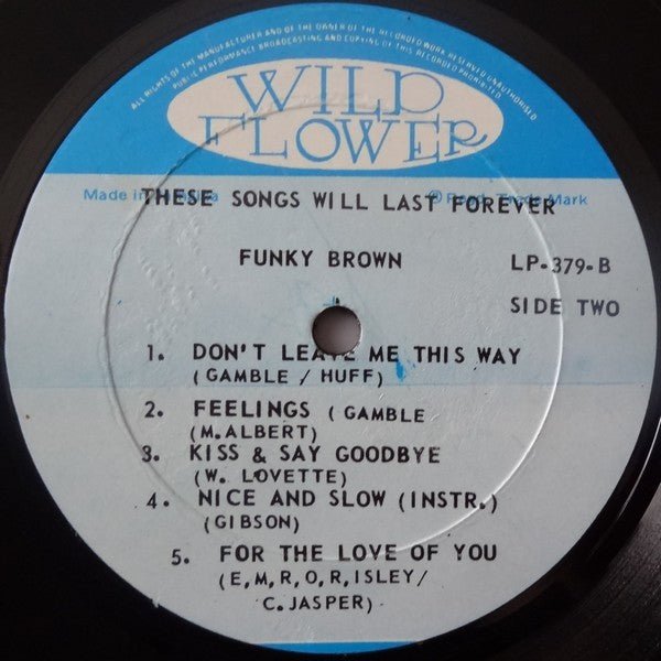 Funky Brown - These Songs Will Last Forever (LP) - Vyle Vinyl