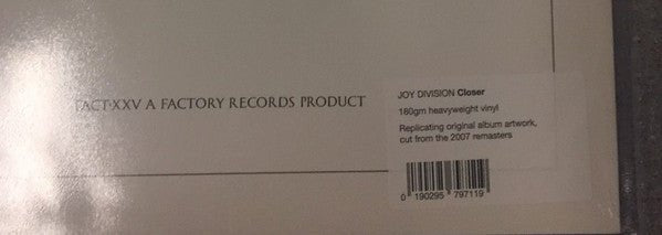 Joy Division - Closer (LP) - Vyle Vinyl