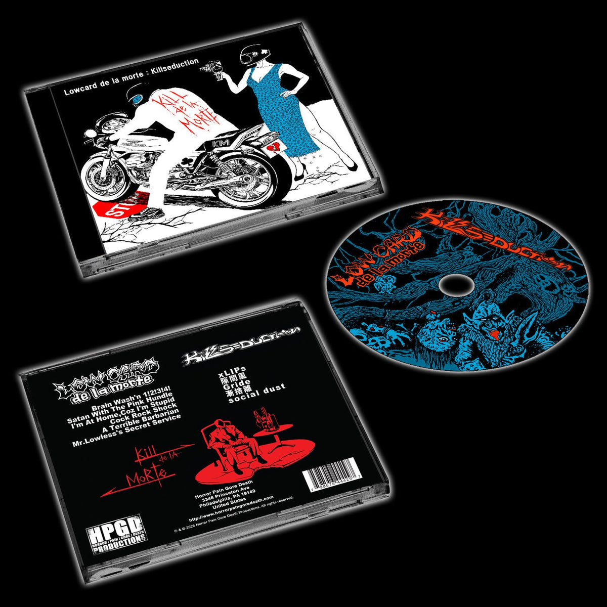 LOWCARD DE LA MORTE / KILLSEDUCTION - Kill De La Morte CD (2nd pressing) - Vyle Vinyl
