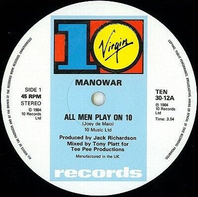 Manowar - All Men Play On 10 (12") - Vyle Vinyl