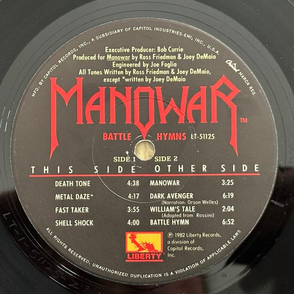 Manowar - Battle Hymns (LP) - Vyle Vinyl