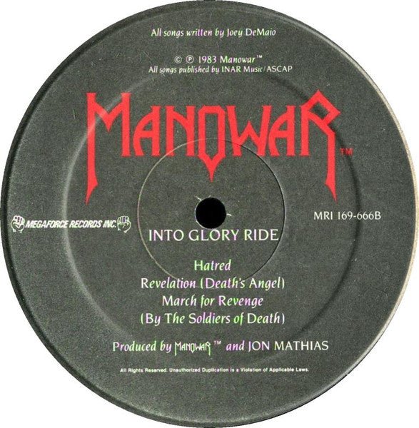 Manowar - Into Glory Ride (LP) - Vyle Vinyl