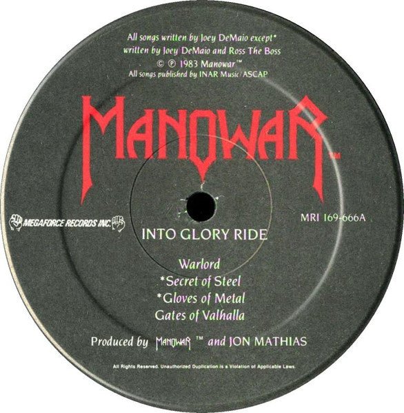 Manowar - Into Glory Ride (LP) - Vyle Vinyl