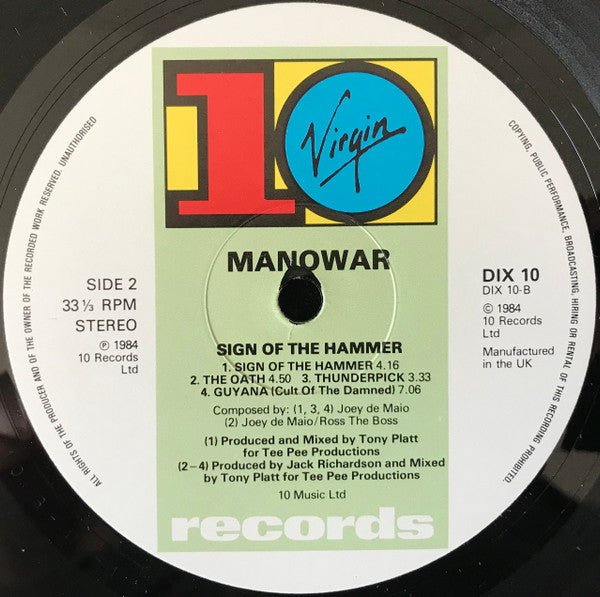 Manowar - Sign Of The Hammer (LP) - Vyle Vinyl