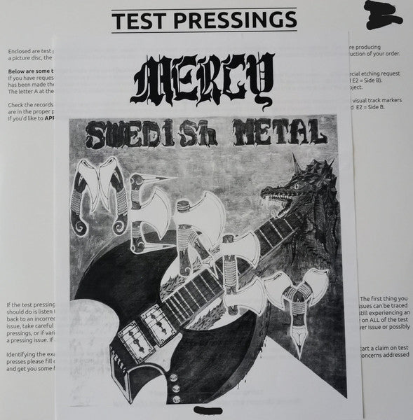 Mercy - Swedish Metal - Test Press - Vyle Vinyl