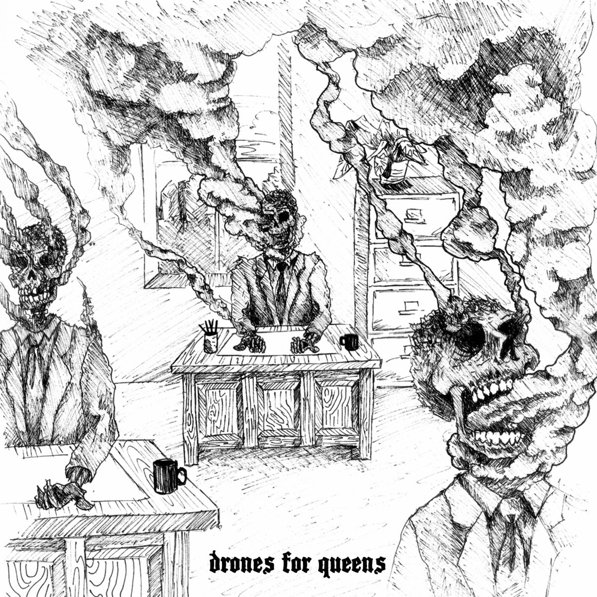 OCCULT 45 / DRONES FOR QUEENS - Split 7-Inch Record (Limited Edition Of 75 Copies on Red Vinyl) - Vyle Vinyl