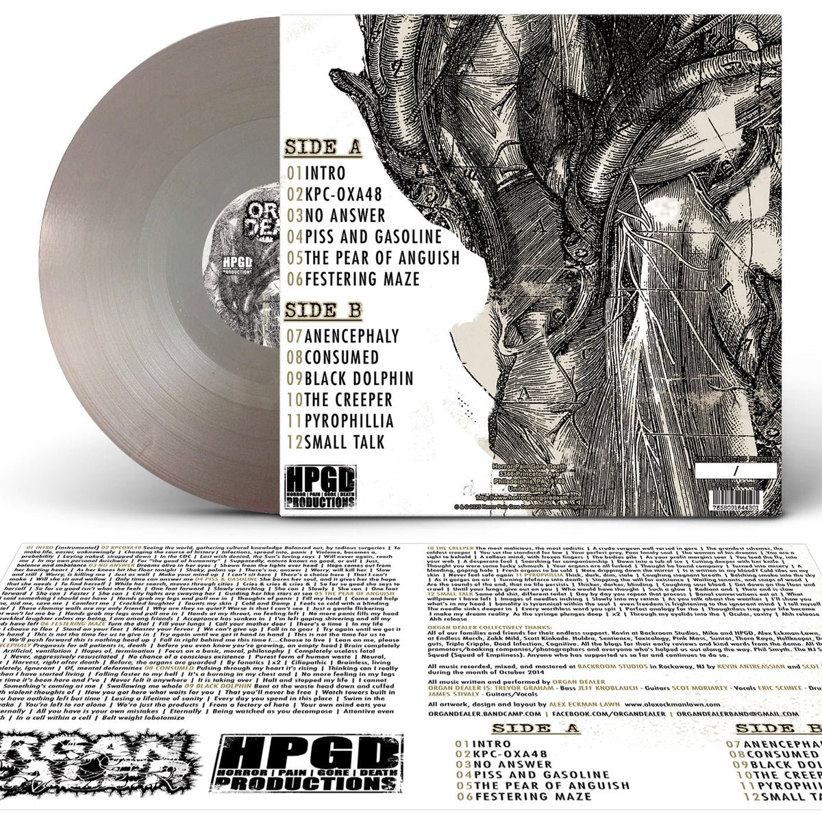 ORGAN DEALER - Visceral Infection LP (Metallic Silver) LTD To 141 - Vyle Vinyl