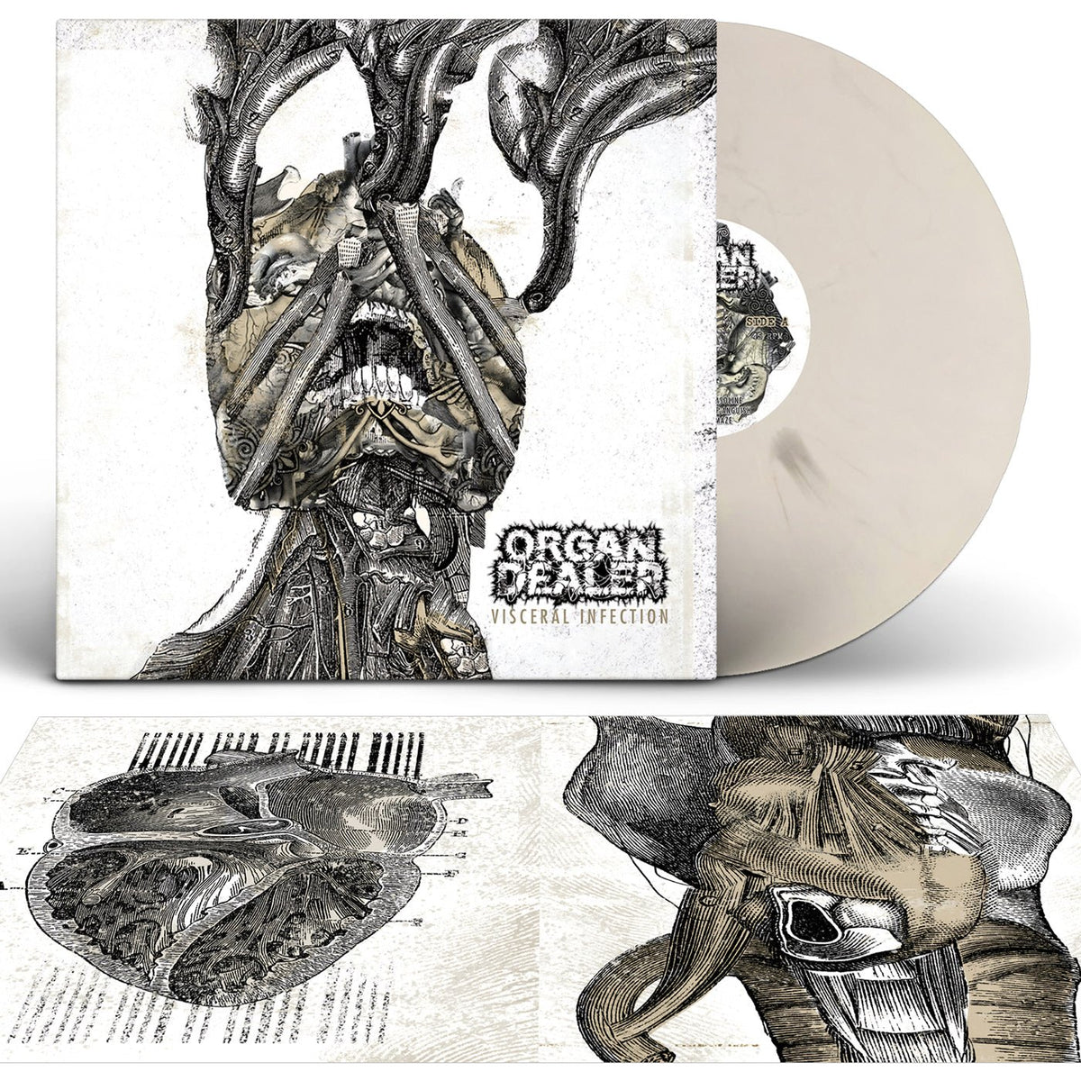 ORGAN DEALER - Visceral Infection LP (White w/ Black Marble) LTD To 77 - Vyle Vinyl