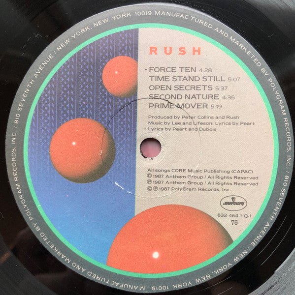 Rush - Hold Your Fire (LP) - Vyle Vinyl