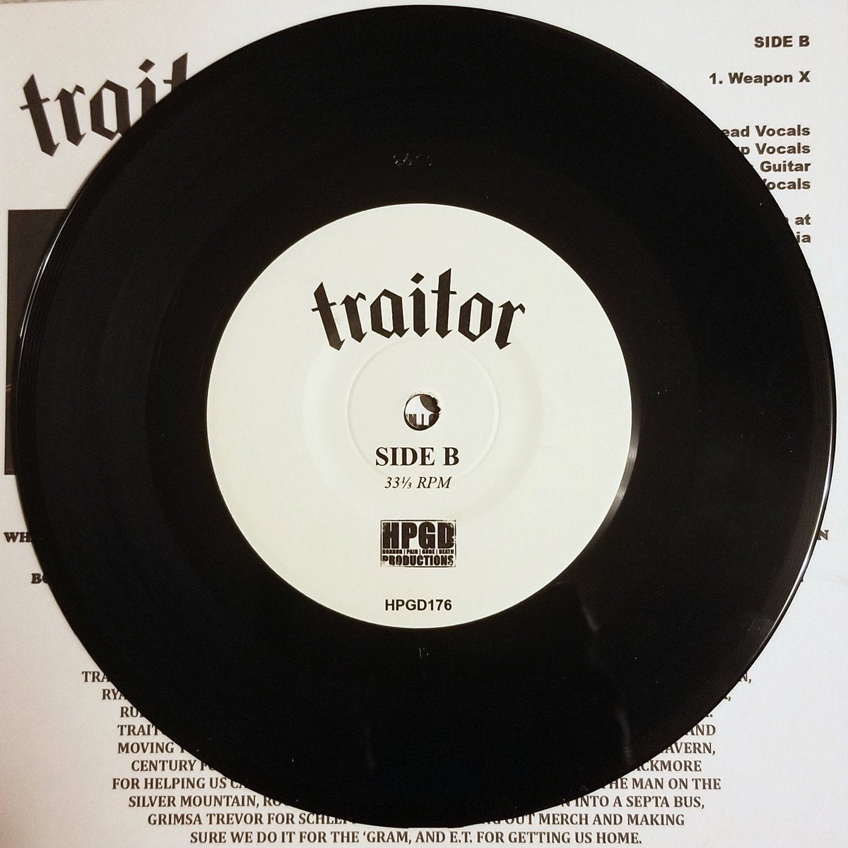 SACRIFICIAL BLOOD / TRAITOR - Split 7-Inch Record - Vyle Vinyl