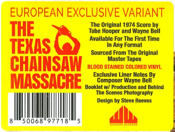 Tobe Hooper And Wayne Bell (6) - The Texas Chain Saw Massacre (Original Motion Picture Score) (LP) - Vyle Vinyl
