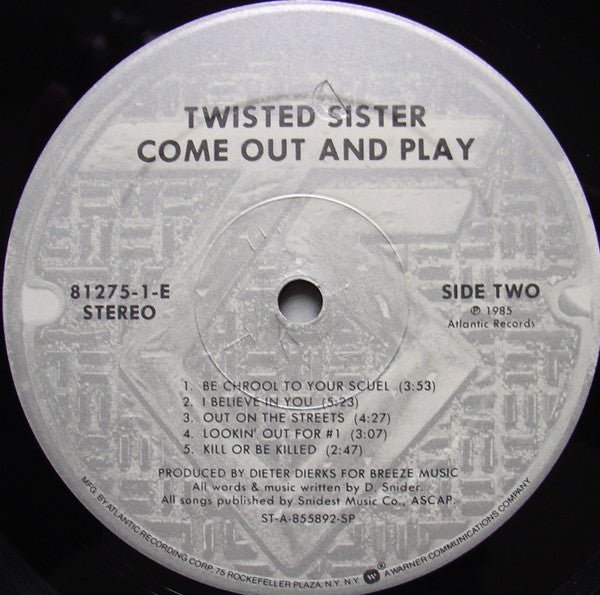 Twisted Sister - Come Out And Play (LP) - Vyle Vinyl