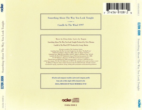 USED - Elton John - Something About The Way You Look Tonight / Candle In The Wind 1997 (CD) - Vyle Vinyl