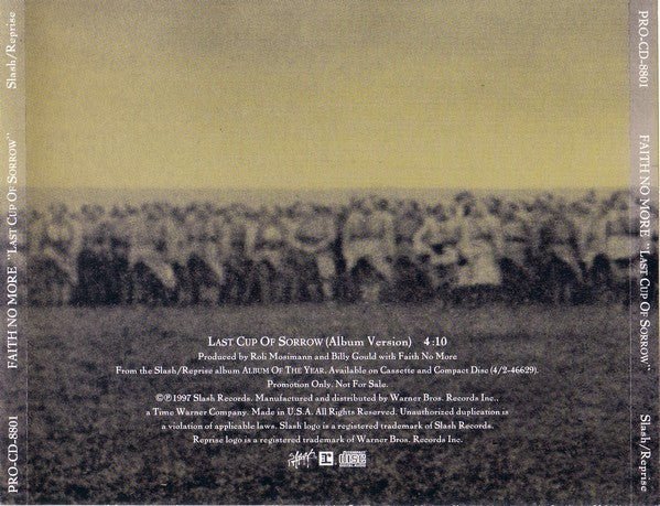 USED - Faith No More - Last Cup Of Sorrow (CD) - Vyle Vinyl