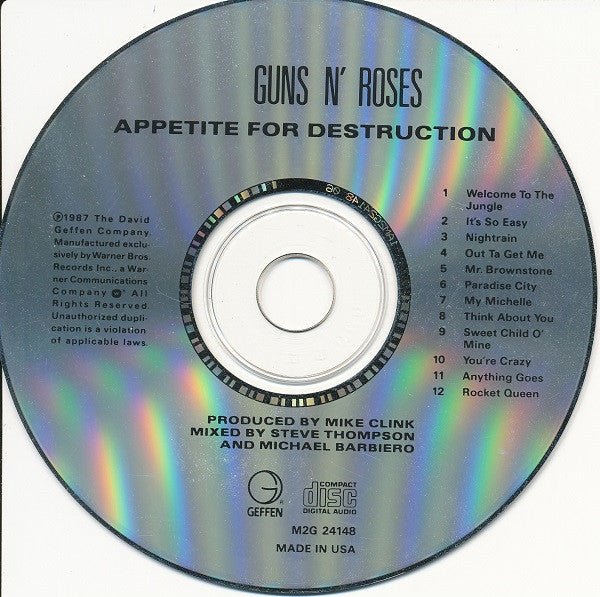 USED - Guns N' Roses - Appetite For Destruction (CD) - Vyle Vinyl