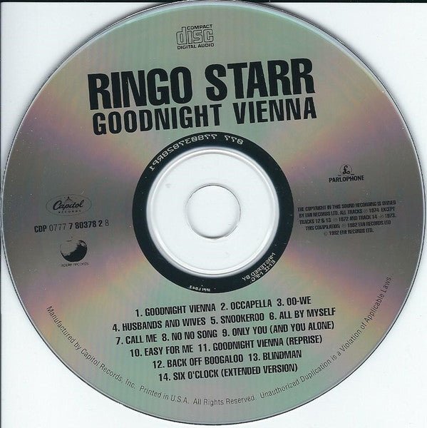 USED - Ringo Starr - Goodnight Vienna (CD) - Vyle Vinyl