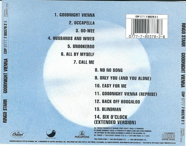 USED - Ringo Starr - Goodnight Vienna (CD) - Vyle Vinyl