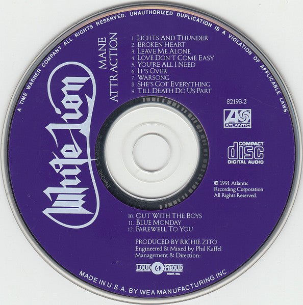USED - White Lion - Mane Attraction (CD) - Vyle Vinyl