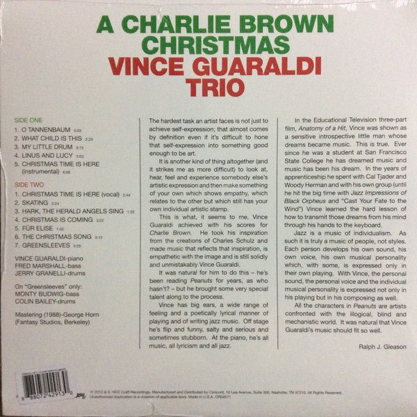 Vince Guaraldi Trio - A Charlie Brown Christmas (LP) - Vyle Vinyl