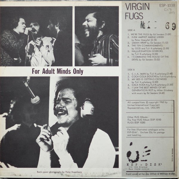 Virgin Fugs - For Adult Minds Only. - Vyle Vinyl