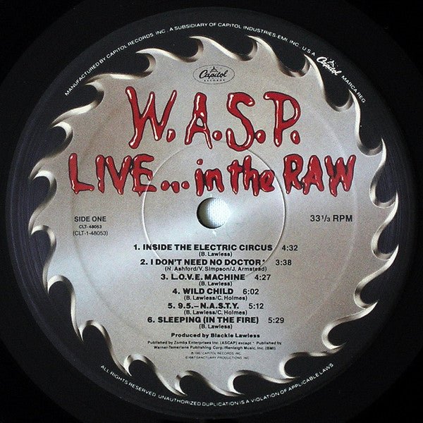 Wasp - Live in The Raw - Vyle Vinyl