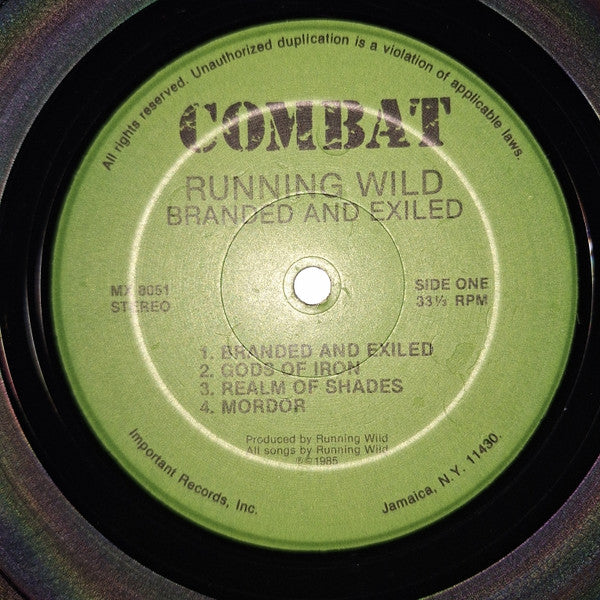Running Wild - Branded and Exiled